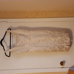 Elegant and beautiful white and gold dress